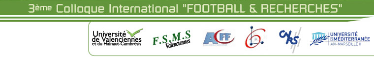 3ème Colloque International « FOOTBALL & RECHERCHES »