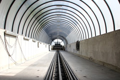 Tunnel de lancement de la catapulte